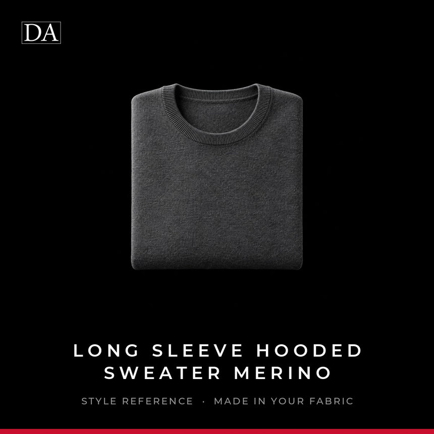 Long Sleeve Hooded Sweater Merino